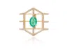 Diana M. 14kt Yg Ring With 0.34ct Diamonds And 0.69ct Em / 4.24 Gm / 101stone In White