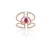 Diana M. 14ktr Gold Ring Scd0.34 Rb 0.21 3.39gm 93st In Pink