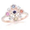 Diana M. 14ktrg Ring Diamonds 0.16ct Scd 0.23ct Mulsp 0.25ct, 2.72g 83st In Blue