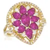 Diana M. 14ktyg Ring 0.38cts Diamonds, Rb 2.13cts, 91st In Purple