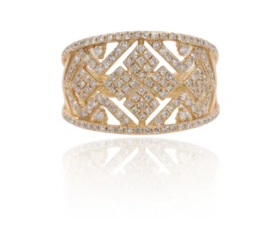 Diana M. 14ktyg Ring Scd 0.66cts Diamonds 0.04cts, 3.97gm, Gm 156 St In Silver