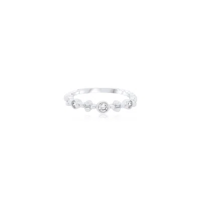 Diana M. 14kwg Rings D 0.32 1.77 Gr 3 St In Silver