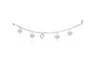 Diana M. 1.50 Carat Pave Heart Charm Bracelet In Silver