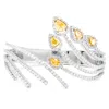 Diana M. 18 Kt White Gold Diamond Spiral Bangle In White