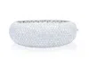 Diana M. 18 Kt White Gold Pave Bangle In White