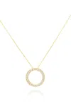 Diana M. 18 Kt Yellow Gold Diamond Pendant With Ring-shaped Design Adorned With 0.75 Cts Tw Round Diamonds In Gold