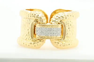 Diana M. 18 Kt Yellow Gold Fashion Bangle In Silver