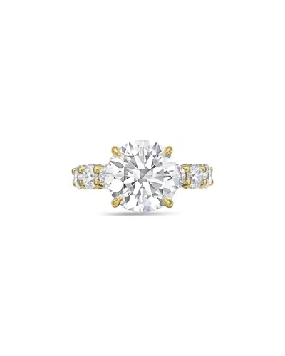 Diana M. 18k 17.00 Ct. Tw. Lab-grown Diamond Ring In Transparent