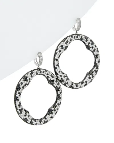 Diana M. 18k 25.00 Ct. Tw. Black & White Diamond Earrings
