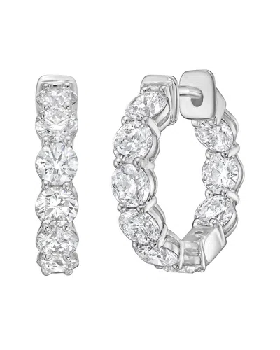 Diana M. 18k 4.05 Ct. Tw. Diamond Hoop Earrings