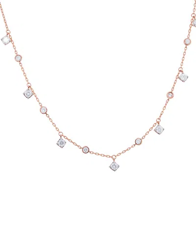 Diana M. Fine Jewelry 18k Rose Gold 0.99 Ct. Tw. Diamond Necklace