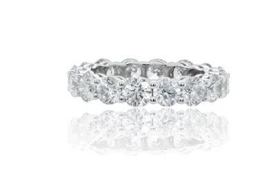 Diana M. 18k White Gold 5.00cts Diamond Eternity Band