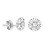 Diana M. 18k White Gold Cluster 1.60cts Diamond Stud Earrings