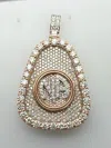 Diana M. 18kt Two Tone White And Rose Gold Fashion Pendant Featuring 8.00 Cts Of Diamonds (36.60 Gr) In Silver