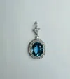 Diana M. 18kt White Gold Aquamarine Pendant In Blue