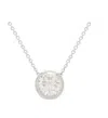 Diana M. 18kt White Gold Bezel Pendant Featuring 1.03 Ct I-j Color Si1 Clarity Egl Certified Round Diamond In Silver