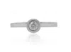 Diana M. 18kt White Gold Bezel Set Diamond Ring Containing 0.26 Cts Tw In Silver
