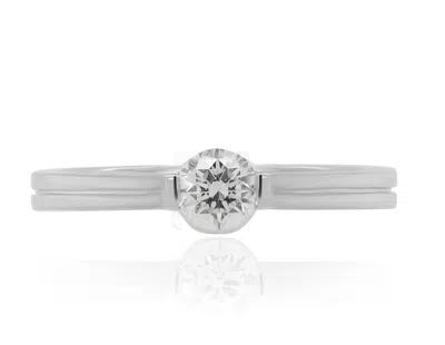Diana M. 18kt White Gold Diamond Double Band Ring Containing 0.32 Cts (gh Vs Si) In Silver