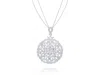 Diana M. 18kt White Gold Diamond Fashion Pendant Containing 3.00 Cts Of Round Diamonds In Silver