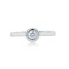 Diana M. 18kt White Gold Diamond Ring Containing 0.23 Cts Tw (gh Vs Si) In Silver