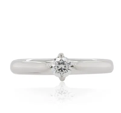 Diana M. 18kt White Gold Diamond Ring Containing 0.40 Cts Tw (gh Vs Si) In Silver