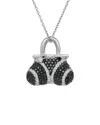 Diana M. 18kt White Gold Fashion Pendant Featuring 1.85 Cts Of Black Diamonds And 0.50 Cts Of White Diamonds In Black