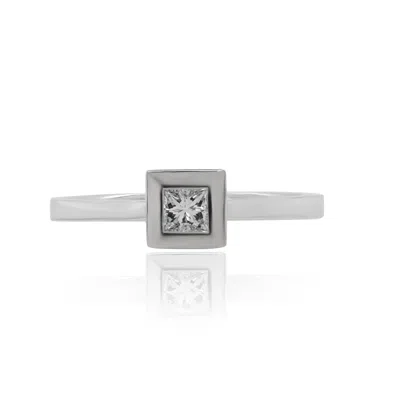 Diana M. Fine Jewelry 18k 0.25 Ct. Tw. Diamond Half-eternity Ring In Silver
