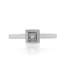 Diana M. 18kt White Gold Princess Cut Diamond Ring With 0.25 Cts Tw (gh Vs Si) In Silver