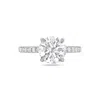 Diana M. 14kt White Gold Round Lab Grown Diamond Engagement Ring With 4 Ct Center And 0.70 Cts On Sides In White