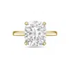 Diana M. 18kt Yellow Gold 10.00 Ct Lab Grown Cushion Cut Solitaire Engagement Ring In Yellow