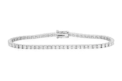 Diana M. 4.50 Carat Diamond Tennis Bracelet In Silver