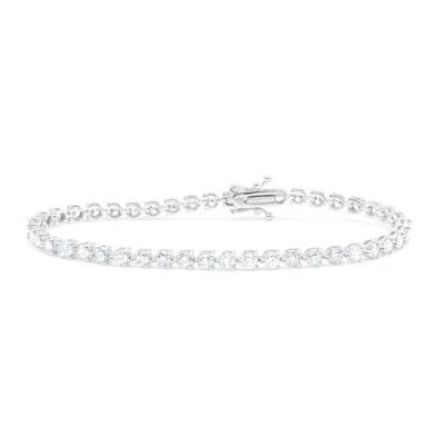 Diana M. 4.50 Carat Diamond Tennis Bracelet In Silver