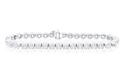 Diana M. 7.20 Carat Diamond Tennis Bracelet In Silver