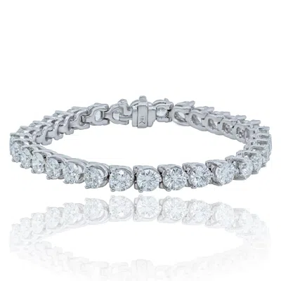 Diana M. 7.85 Carat Diamond Tennis Bracelet In Silver