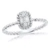 Diana M. D 0.06 Bg 0.07 14kw Ring 2.0 Gr 9 St In Silver