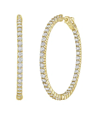 DIANA M. DIANA M. 14K 3.70 CT. TW. DIAMOND HOOP EARRINGS