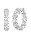 Diana M. 18k 4.05 Ct. Tw. Diamond Hoop Earrings