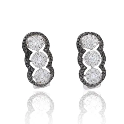 Diana M. Diamond Earrings In Black