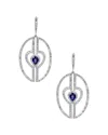 Diana M. Diamond Earrings In Blue