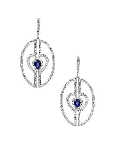 Diana M. Diamond Earrings In Blue