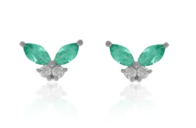 Diana M. Diamond Earrings In Green