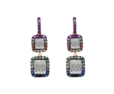 Diana M. Diamond Earrings In Green