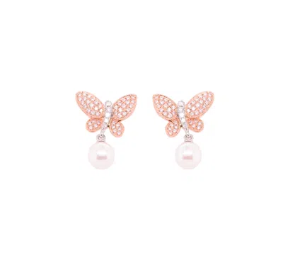 Diana M. Diamond Earrings In Pink