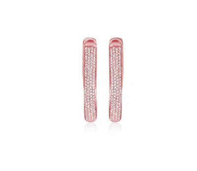 Diana M. Diamond Earrings In Pink