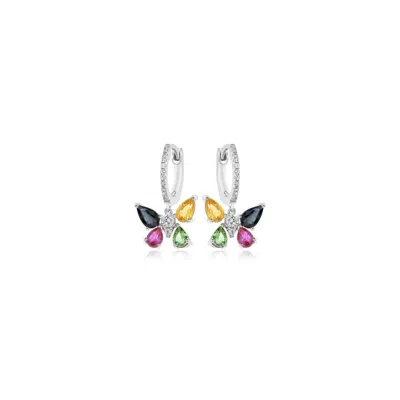 Diana M. Diamond Earrings In Pink