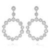 Diana M. Diamond Earrings In Silver