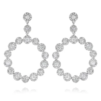 Diana M. Diamond Earrings In Silver