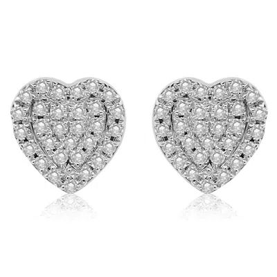 Diana M. Diamond Earrings In Silver