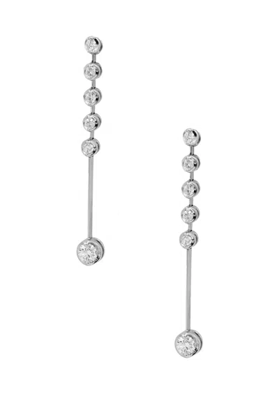 Diana M. Diamond Earrings In Silver