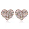 Diana M. Fine Jewelry 14k Rose Gold 0.17 Ct. Tw. Diamond Earrings In Silver